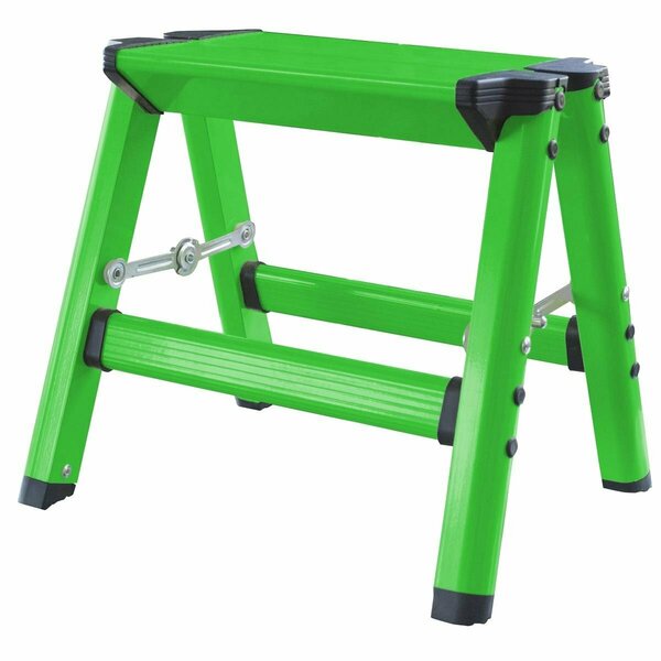 Buffalo Tools  Lightweight Single Step Aluminum Step Stool, Bright Green STL1AGNBX